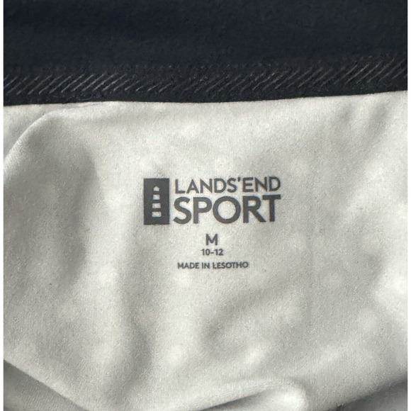 Lands End Jacket Womens Medium Black White Polka Dot 1/4 Zip Everyday Casual - Picture 8 of 11